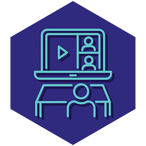 In person and virtual training icon